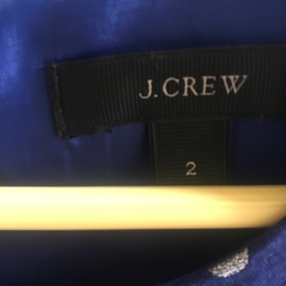 J Crew blue dress with metallic polka dots, size 2 - Picture 3 of 4